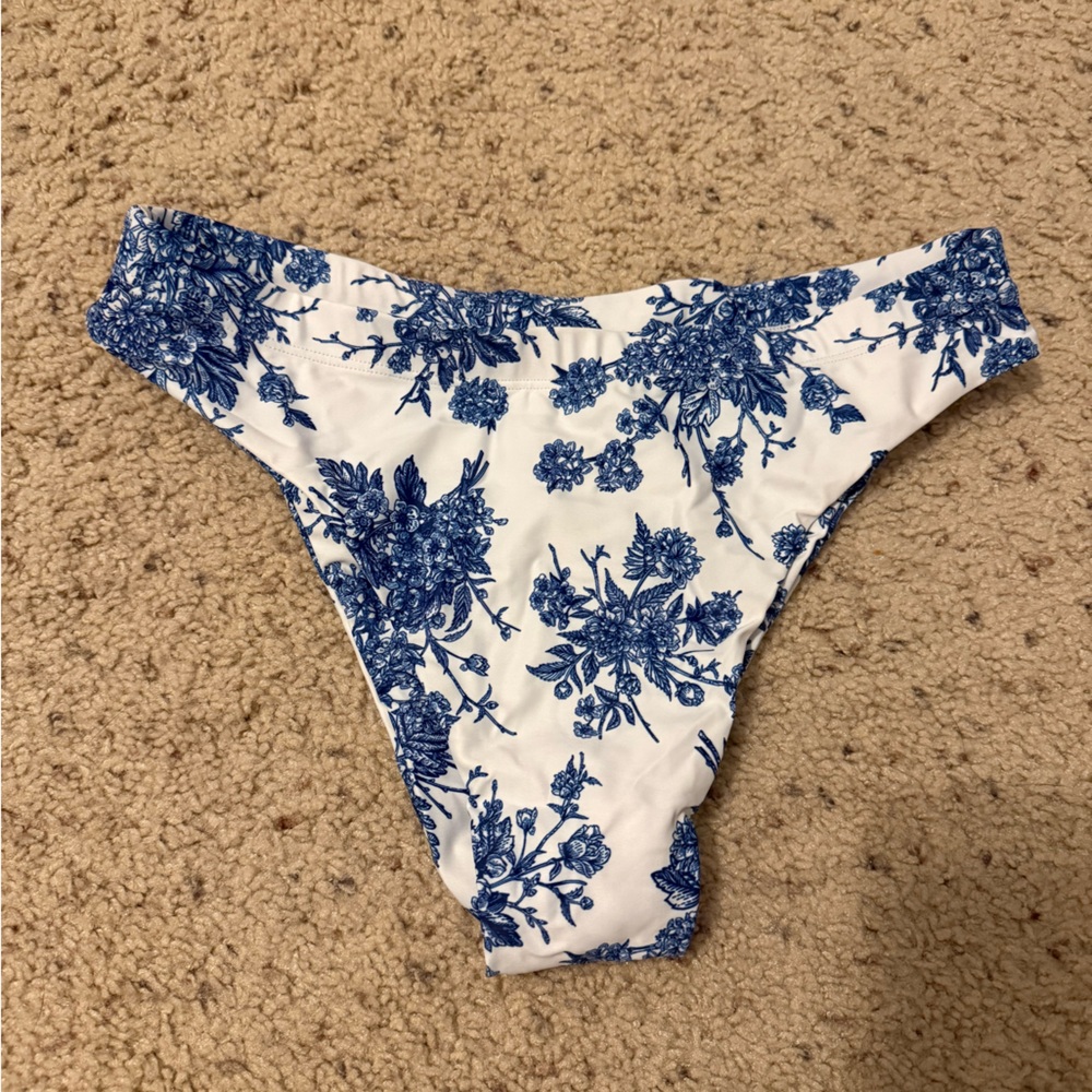 Blue Floral Bikini Bottom